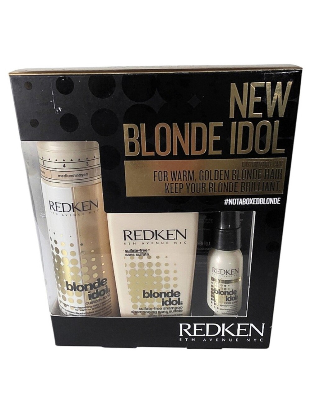 Redken Blonde Idol Gift Set Shampoo, Custom-Tone Daily Treatment & BBB Spray